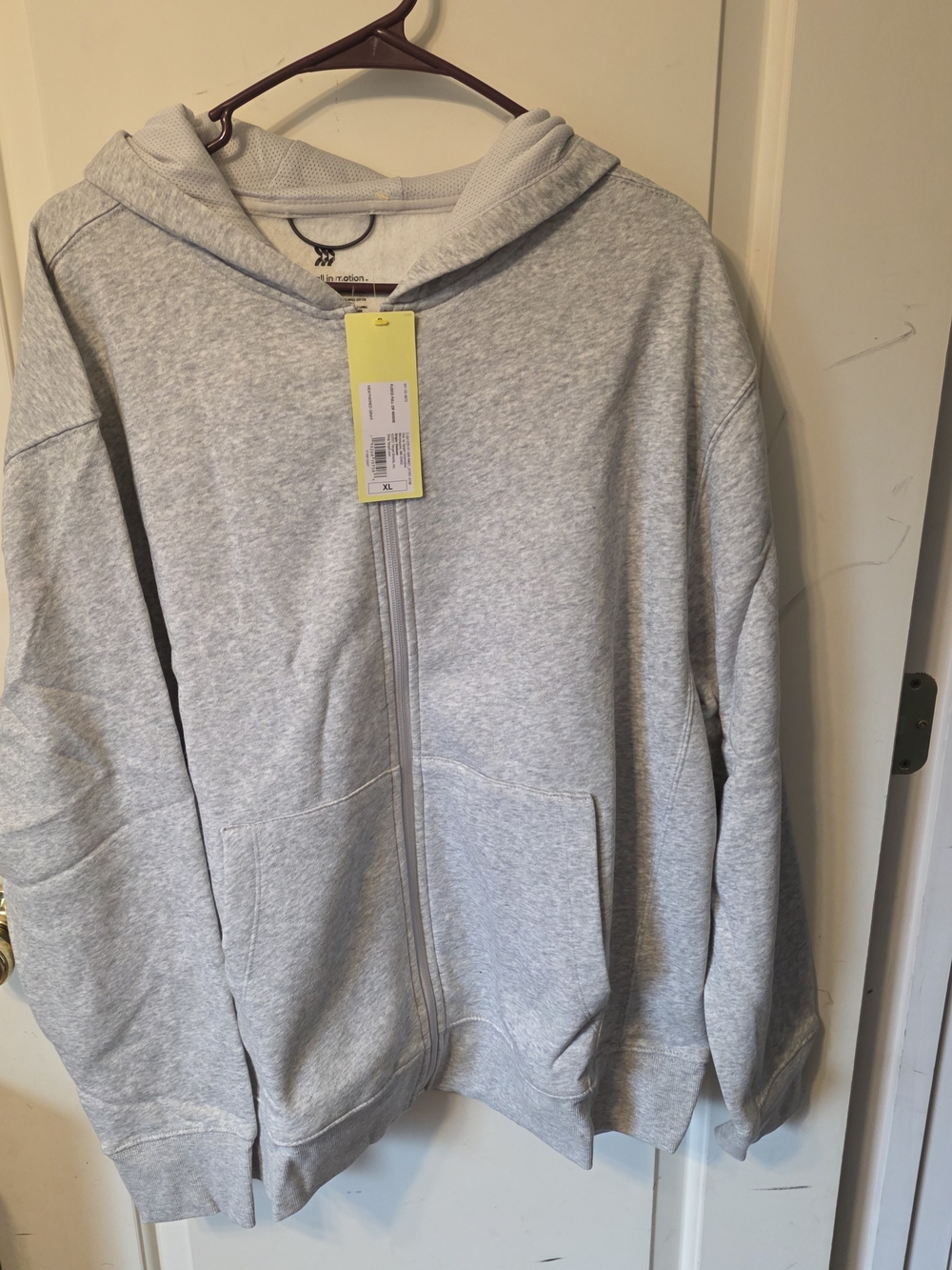 all in motion Light Gray Full-Zip Hoodie Jacket
